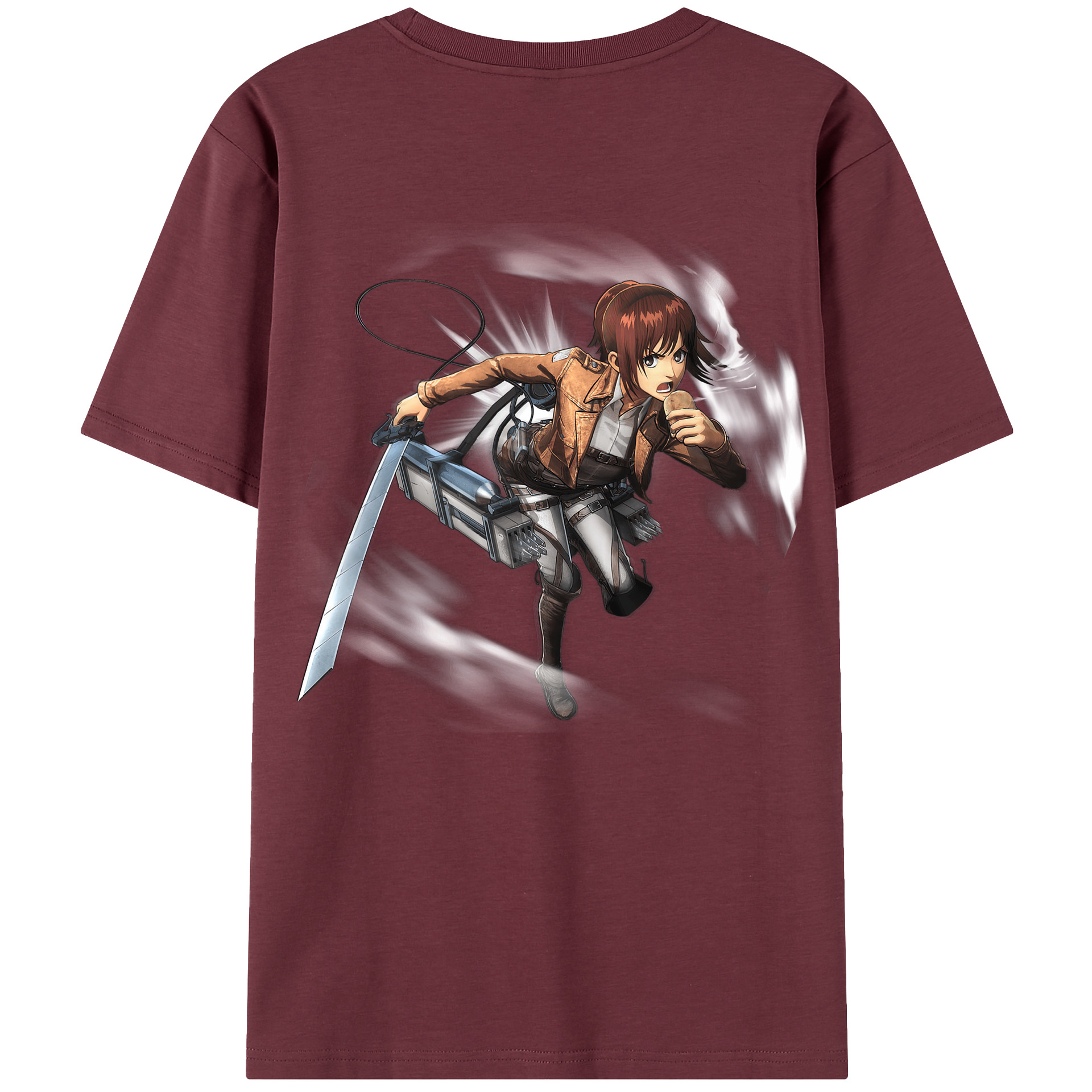 （画像用） 進撃の巨人 サシャ·ブラウス Attack on Titan Sasha Blaus 綿100％半袖Tシャツ（背面プリント）